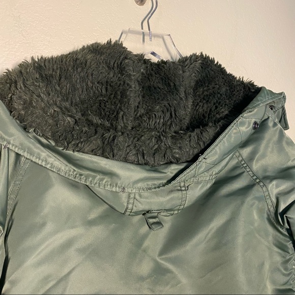 Alpha Industries Altitude Parka Hooded Jacket Coat Alaska Green Womens Size XS - Picture 6 of 12